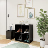 Armoire de rangement Vidaxl 105x35.5x70 cm en bois haut de gris brillant