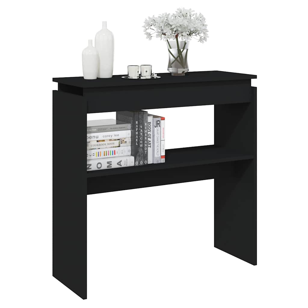Vidaxl wandtafel 80x30x80 cm bewerkt hout zwart