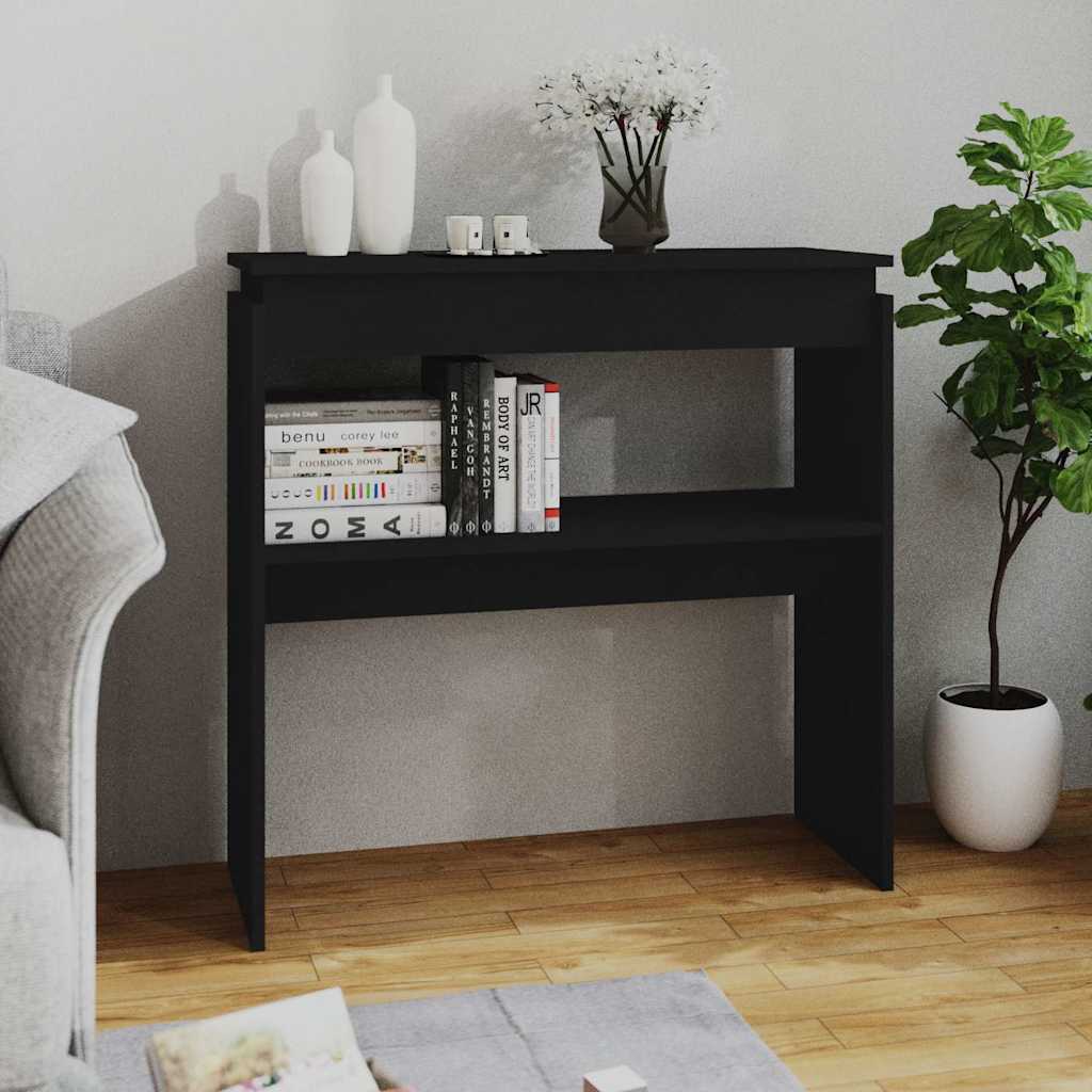 Vidaxl wandtafel 80x30x80 cm bewerkt hout zwart