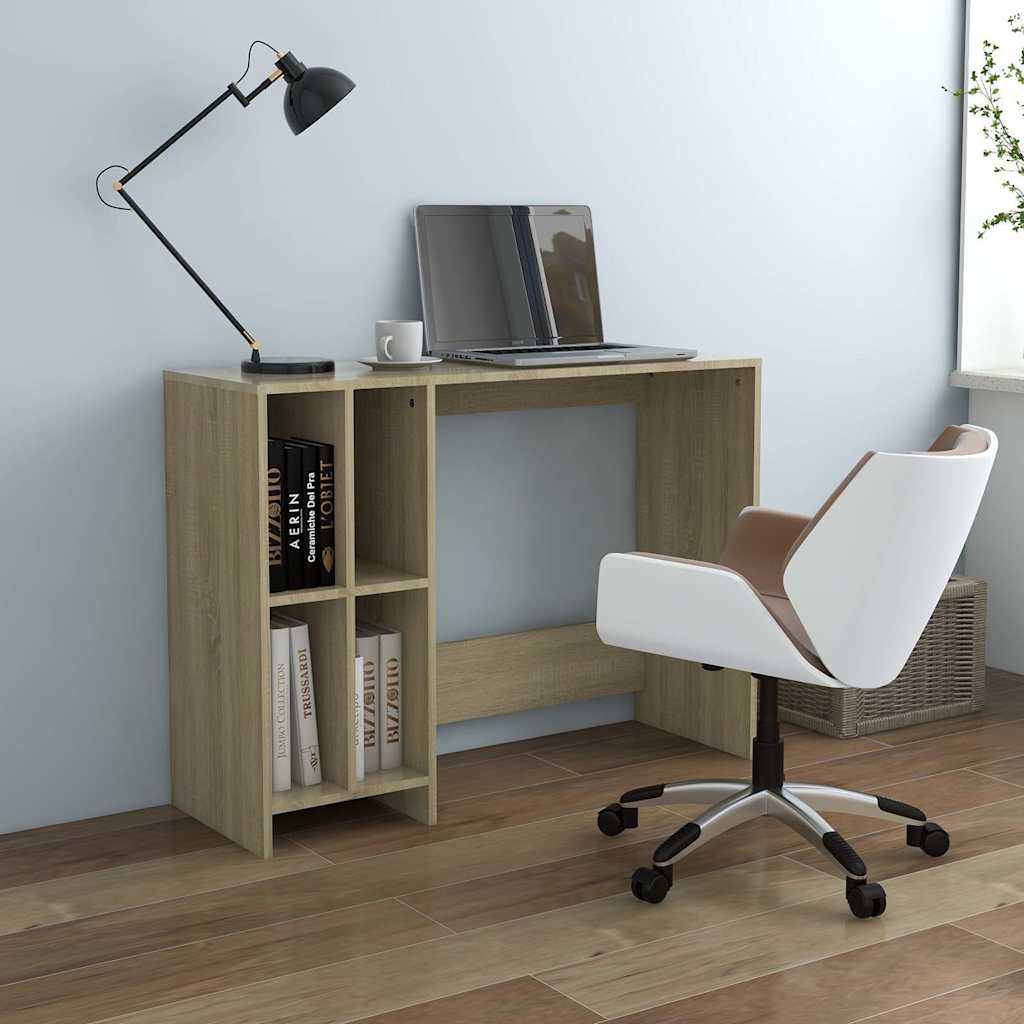 Vidaxl bureau 102,5x35x75 cm bewerkt hout sonoma eikenkleurig