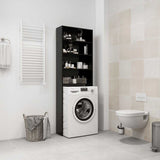 Vidaxl Washing Machine Counboard 64x24x190 cm noir