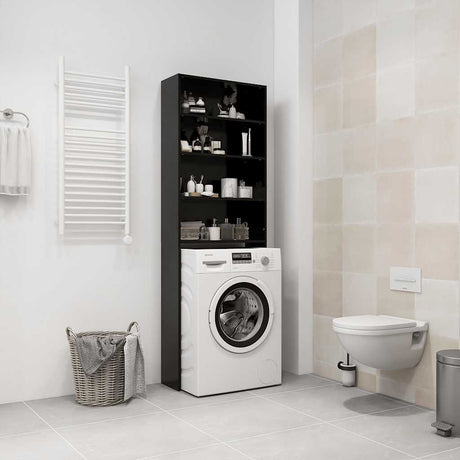 Vidaxl Washing Machine Counboard 64x24x190 cm noir