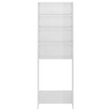 Vidaxl Washing Machine Cabinet 64x24x190 cm haut brillant blanc
