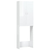 Vidaxl Washing Machine Armoire 64x25.5x190 cm de haut blanc brillant