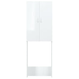 Vidaxl Washing Machine Armoire 64x25.5x190 cm de haut blanc brillant