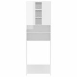 Vidaxl Washing Machine Armoire 64x25.5x190 cm de haut blanc brillant
