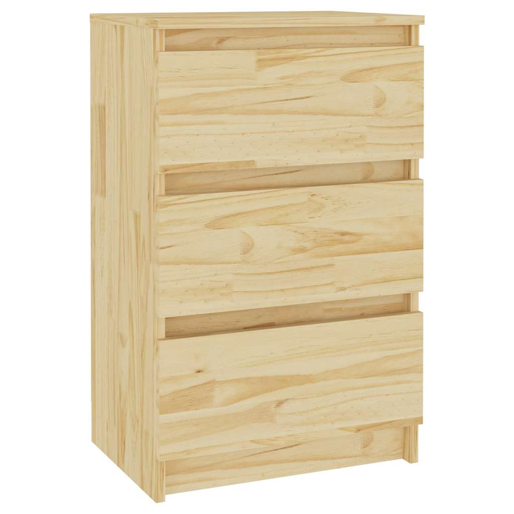 Vidaxl nachtkastje 40x29,5x64 cm massief grenenhout