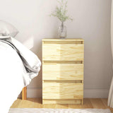 Vidaxl nachtkastje 40x29,5x64 cm massief grenenhout