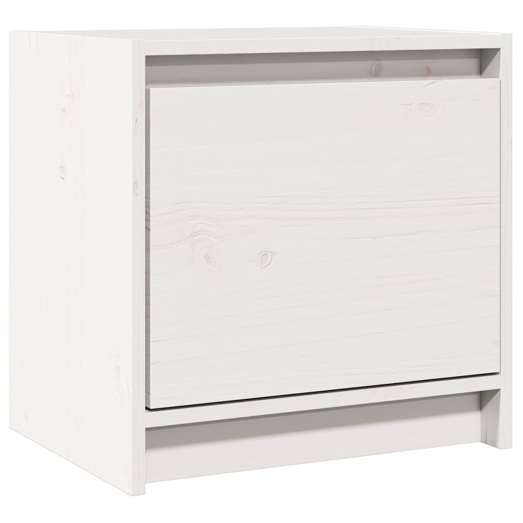 Vidaxl nachtkastje 40x30,5x40 cm massief grenenhout wit