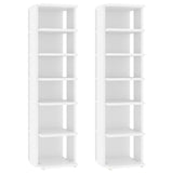 Armoires à chaussures vidaxl 2 pcs 27,5x27x102 cm Bois de bois transformé