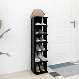 Vidaxl Shoe Cabinet 27.5x27x102 cm forarbejdet træ sort