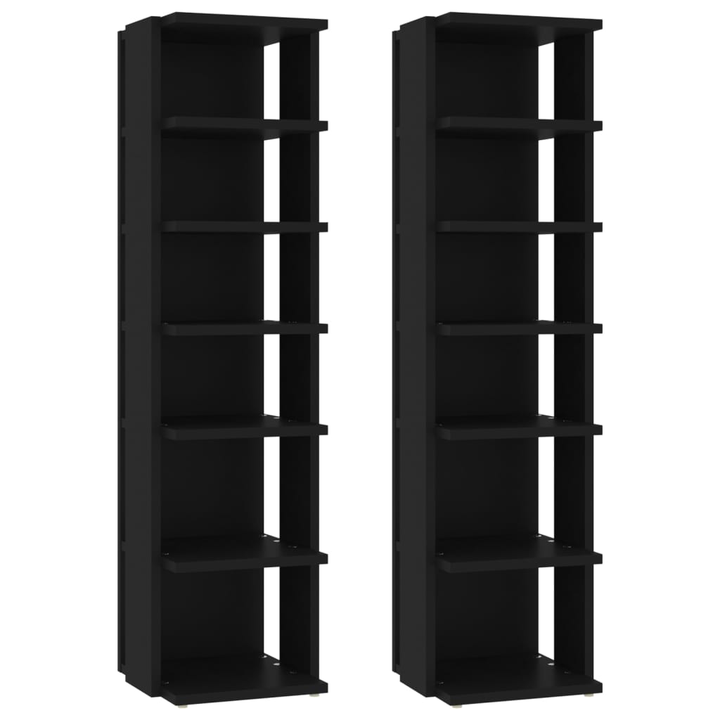 VidaXL shoe cabinets 2 st 27.5x27x102 cm black