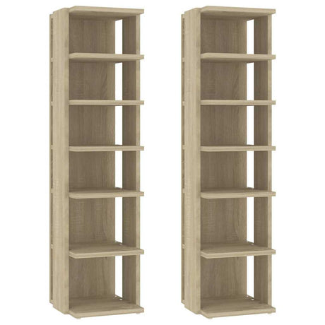 Vidaxx armoires à chaussures 2 pcs 27,5x27x102 cm couleur chêne sonoma