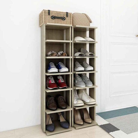 Vidaxx armoires à chaussures 2 pcs 27,5x27x102 cm couleur chêne sonoma