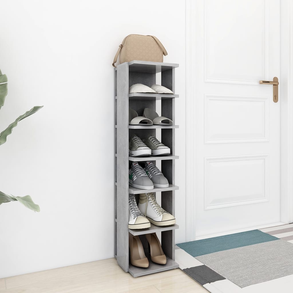 VidaXL shoe cabinet 27.5x27x102 cm processed wood concrete price