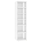 Armoire à chaussures Vidaxl 27.5x27x102 cm en bois de bois haut blanc