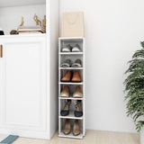 Armoire à chaussures Vidaxl 27.5x27x102 cm en bois de bois haut blanc