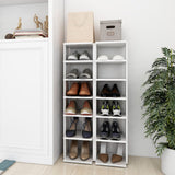 Armoires à chaussures Vidaxl 2 st 27.5x27x102 cm de haut blanc