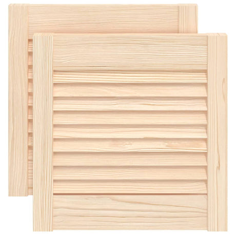 Portes d'armoire Vidaxl avec des lattes 2 pcs 39.5x39.4 cm Pine solide