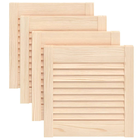 Portes d'armoires Vidaxl avec des lattes 4 ST 39.5x39.4 cm Pine solide