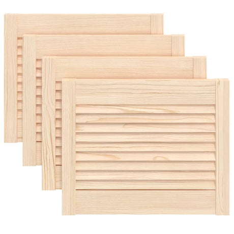 Portes d'armoire Vidaxl avec des lattes 4 pcs 39.5x49.4 cm Pine solide