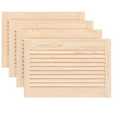 Portes d'armoires Vidaxl avec des lattes 4 ST 39.5x59.4 cm Pine solide