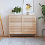 Portes d'armoires Vidaxl avec des lattes 4 ST 39.5x59.4 cm Pine solide