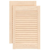 Portes d'armoires Vidaxl avec des lattes 2 PC 61,5x39.4 cm Pine solide