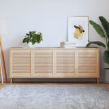 Portes de placard Vidaxl avec des lattes 4 pcs 61,5x49.4 cm Pine solide