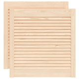 Portes d'armoires Vidaxl avec des lattes 2 PCS 61,5x59.4 cm Pine solide