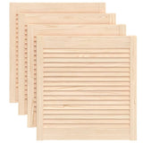 Portes de placard Vidaxl avec des lattes 4 pcs 61,5x59.4 cm Pine solide