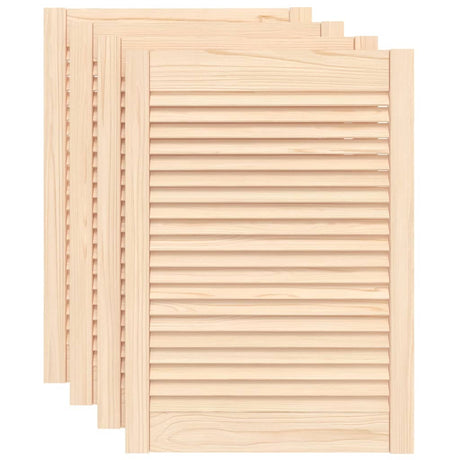 Portes de placard Vidaxl avec des lattes 4 pcs 69x49.4 cm Pine solide