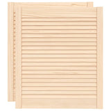 Portes de placard Vidaxl avec des lattes 2 pcs 69x59.4 cm Pine solide