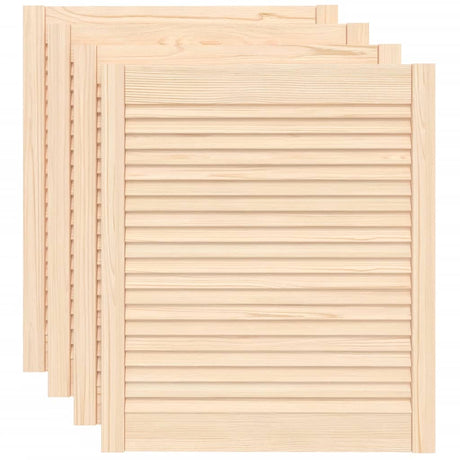 Portes d'armoires Vidaxl avec des lattes 4 PCS 69x59.4 cm Pine solide