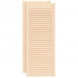 Portes de placard Vidaxl avec des lattes 2 pcs 99.3x39.4 cm Pine solide