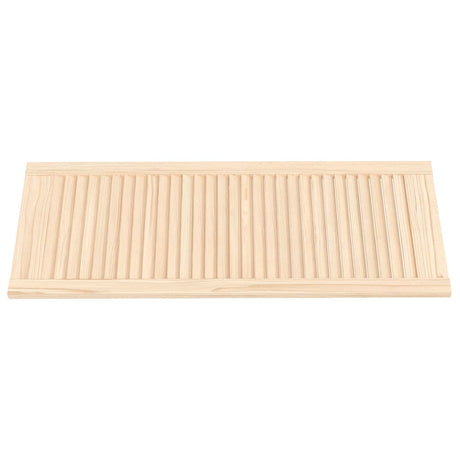 Portes de placard Vidaxl avec des lattes 2 pcs 99.3x39.4 cm Pine solide