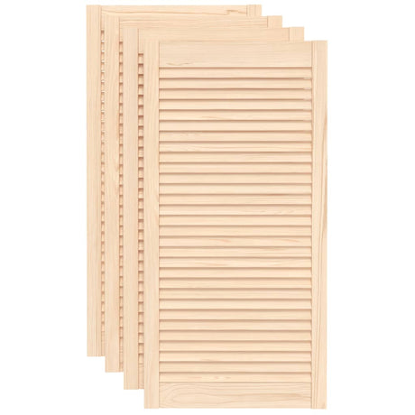 Portes d'armoire Vidaxl avec des lattes 4 PC 99.3x49.4 cm Pine solide