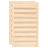 Portes d'armoires Vidaxl avec des lattes 2 pcs 99.3x59.4 cm Pine solide