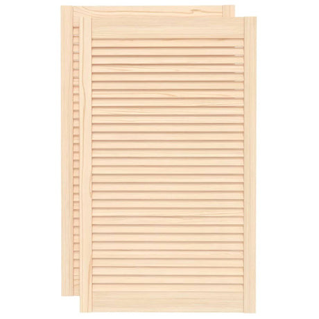 Portes d'armoires Vidaxl avec des lattes 2 pcs 99.3x59.4 cm Pine solide