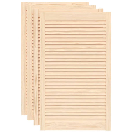 Portes d'armoires Vidaxl avec des lattes 4 PC 99.3x59.4 cm Pine solide