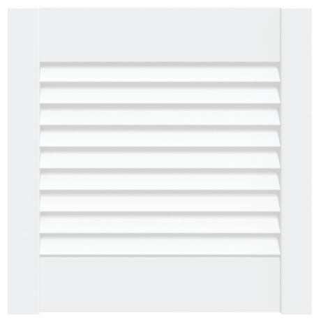 Porte d'armoire Vidaxl avec lattes 39.5x39.4 cm Pine solide blanc
