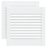 Portes d'armoire Vidaxl avec des lattes 2 pcs 39.5x39.4 cm Bois de pin blanc