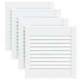 Portes d'armoire Vidaxl avec des lattes 4 pcs 39.5x39.4 cm Bois de pin blanc