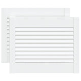 Portes d'armoire Vidaxl avec des lattes 2 pcs 39.5x49.4 cm Bois de pin blanc