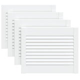 Portes d'armoire Vidaxl avec lattes 4 st 39.5x49.4 cm Bois de pin blanc