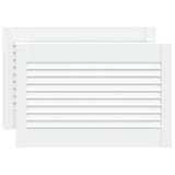 Portes d'armoire Vidaxl avec des lattes 2 pcs 39.5x59.4 cm Bois de pin blanc