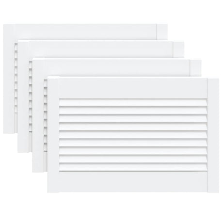 Portes d'armoires Vidaxl avec lattes 4 st 39.5x59.4 cm Bois de pin blanc