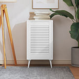 Porte d'armoire Vidaxl avec lattes 61,5x39.4 cm Pine solide blanc