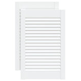 Portes d'armoires Vidaxl avec des lattes 2 pcs 61,5x39.4 cm Bois de pin blanc