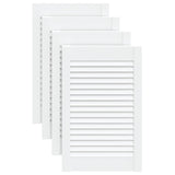 Portes d'armoire Vidaxl avec des lattes 4 pcs 61,5x39.4 cm Bois de pin blanc